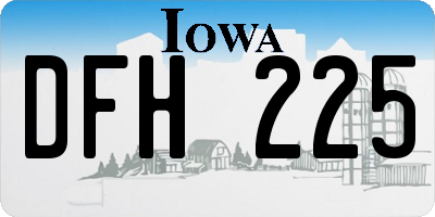 IA license plate DFH225