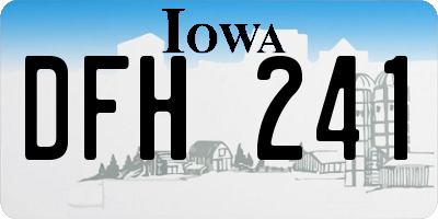 IA license plate DFH241