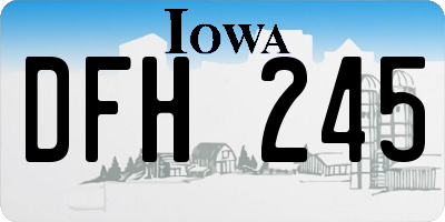 IA license plate DFH245