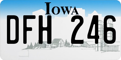 IA license plate DFH246