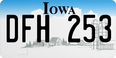 IA license plate DFH253