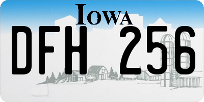 IA license plate DFH256