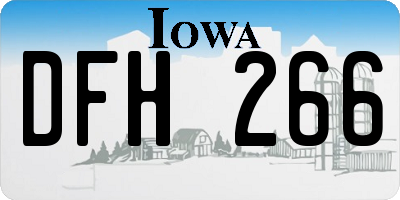 IA license plate DFH266