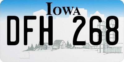 IA license plate DFH268