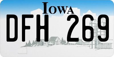 IA license plate DFH269