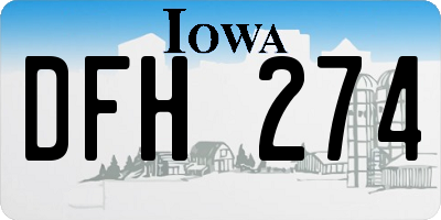 IA license plate DFH274