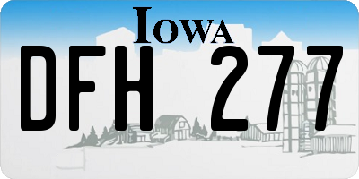 IA license plate DFH277
