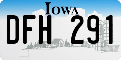 IA license plate DFH291