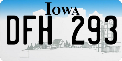 IA license plate DFH293