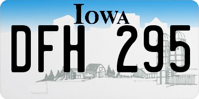 IA license plate DFH295