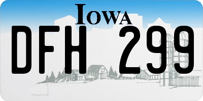 IA license plate DFH299