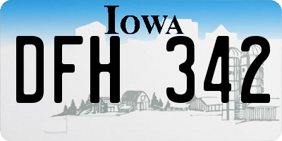 IA license plate DFH342
