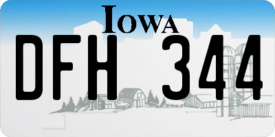 IA license plate DFH344