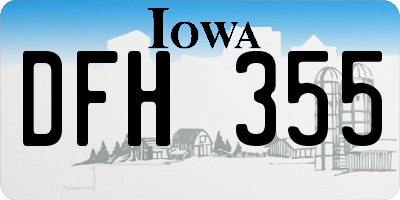 IA license plate DFH355