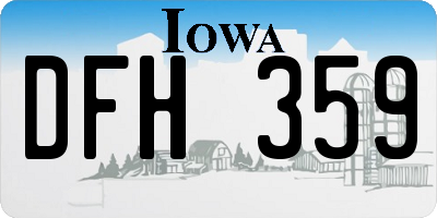 IA license plate DFH359