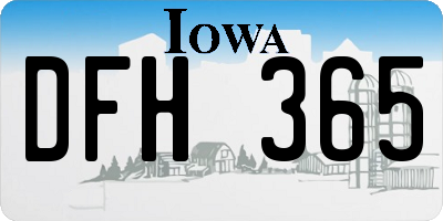 IA license plate DFH365