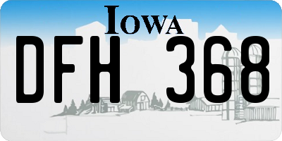 IA license plate DFH368