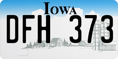 IA license plate DFH373
