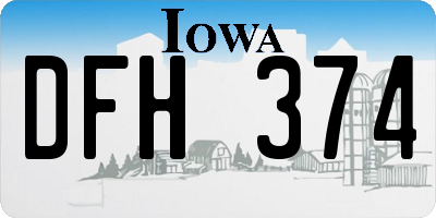 IA license plate DFH374