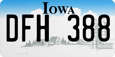 IA license plate DFH388