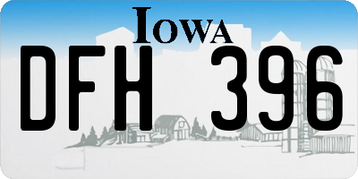 IA license plate DFH396