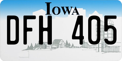 IA license plate DFH405