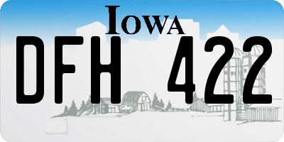 IA license plate DFH422