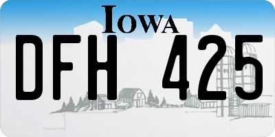 IA license plate DFH425