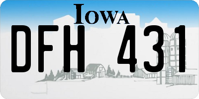 IA license plate DFH431