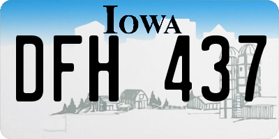 IA license plate DFH437