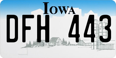 IA license plate DFH443