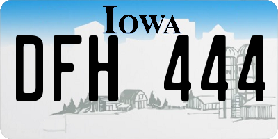 IA license plate DFH444