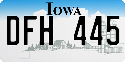 IA license plate DFH445