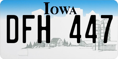 IA license plate DFH447