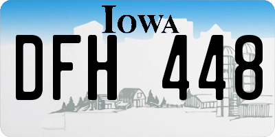 IA license plate DFH448