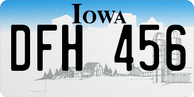 IA license plate DFH456