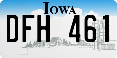 IA license plate DFH461