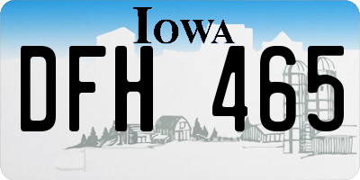 IA license plate DFH465