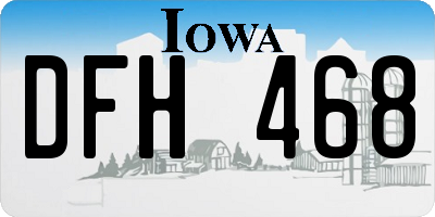 IA license plate DFH468