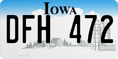 IA license plate DFH472