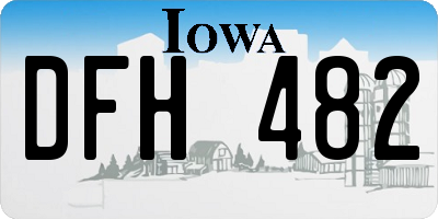 IA license plate DFH482
