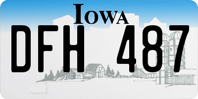 IA license plate DFH487
