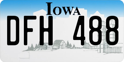 IA license plate DFH488