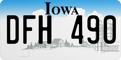 IA license plate DFH490