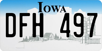 IA license plate DFH497