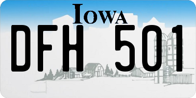 IA license plate DFH501