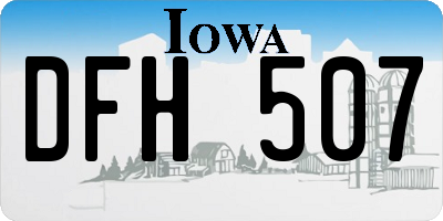 IA license plate DFH507