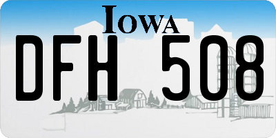 IA license plate DFH508