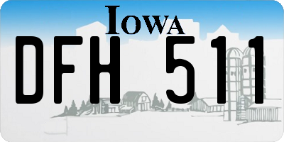 IA license plate DFH511