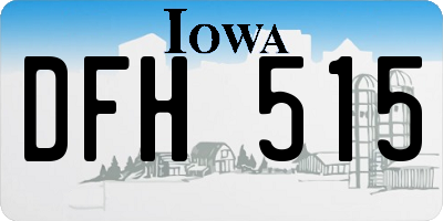 IA license plate DFH515